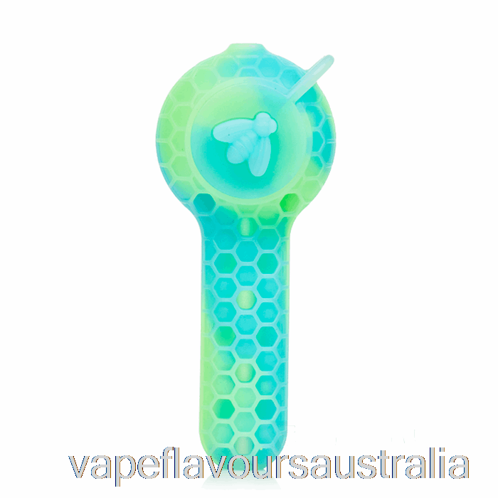 Vape Australia Stratus 2-in-1 Silicone Spoon Aqua Glow (UV Blue / UV Green)
